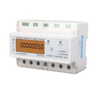 Goshyda Medidor de Energía WiFi, Medidor de Energía de Alta Precisión, Monitor de Inteligente para 3x230V 400VAC, Control de App, de en Carril DIN, Pantalla Retroiluminada, Seguimiento en Tiempo Real