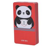 Goshyda Micrófono de Cancelación de Ruido USB, Micrófono de Juego de 2 Canales, Camioneta de Sonido 360 °, Compatible con Victorias, OSX, Android (Rojo Chino)