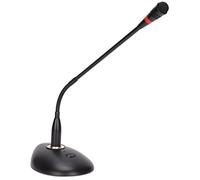 Goshyda Micrófono de Condensador Omnidireccional de Cuello de Cisne, Micrófono de Escritorio para Computadora con Cable XLR a 6,35 Mm, Ajustable en 360°, Silenciador con un Botón para Transmisión de