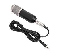 Goshyda Micrófono de Condensador omnidireccional para computadora con Cable con Soporte para grabación en de Karaoke