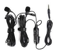 Goshyda Micrófono de Solapa Cámara DSLR Omnidireccional Condensador Lavalier Micrófono Portátil Mini Clip de Montaje Mic para Juegos Grabación de transmisión en Entrevista