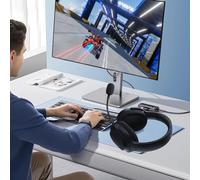 Goshyda Micrófono Desmontable para Juegos con Cancelación de Ruido, Sonido Claro para Auriculares Inalámbricos para Juegos Barracuda X, Enchufe Chapado en Oro de 3,5 Mm de Duración (Black)