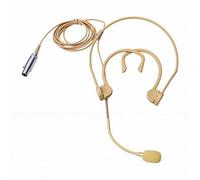 Goshyda Micrófono para Auriculares con Gancho Doble para la Oreja, Micrófono de Condensador Omnidireccional Manos Libres con Cable XLR de 3 Pines, Parabrisas para System Inalámbrico