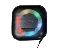 Goshyda Mini Altavoz Bluetooth Portátil, Altavoz Exterior Impermeable IPX4 con Potente Subwoofer, Luz Ambiental LED, para Casa, Fiesta, Viajes, Camping (Black)