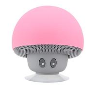 Goshyda Mini Altavoz Bluetooth, portátil inalámbrico Mini Pink Mushroom Bluetooth 3.0 Altavoz de Carga USB Subwoofer con función de Ventosa para el hogar/Regalos para niñas