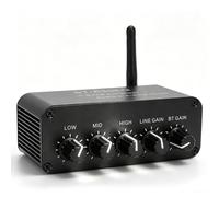 Goshyda Mini Mezclador de Sonido Bluetooth, Receptor de Sonido Inalámbrico con Ecualizador de 3 Bandas, con Salida de Entrada AV de 3,5 Mm, Alimentación por USB, para Grabación de