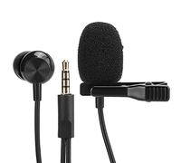 Goshyda Mini micrófono de Condensador omnidireccional Micrófono de Solapa, Mini micrófono de Montaje en Clip para entrevistas de grabación de transmisión en de Juegos