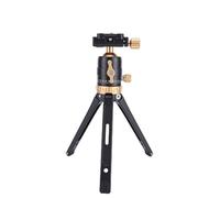 Goshyda Mini Trípode de Cámara Extensible con Cabezal de Bola de 360°, Placa de Liberación Rápida, Trípode de Viaje Portátil de Ajuste de 2 Niveles para Cámara DSLR sin Espejo, Carga 11 (Gold)