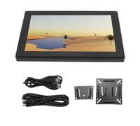 Goshyda Monitor de Pantalla Táctil de 10,1 Pulgadas, Pantalla de Visión Amplia IPS de 1280x800, Interfaz USB HDMI VGA IP65 a Prueba de Agua, Compatible con Múltiples Dispositivos (Enchufe de la UE)