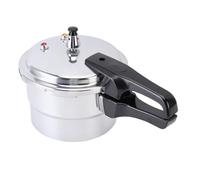 Goshyda Olla a Presión de Aluminio de 3 Litros, a Prueba de Explosiones, con Rejilla para Vapor, Diseño de Cocción Rápida y Enlatado para Estufa de Gas y Estufa de Inducción