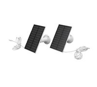 Goshyda Panel Solar de 2 Piezas para Cámara de Seguridad Exterior, Panel Solar de Cámara a Prueba de Agua IP65 con Soporte Ajustable de 360° y Cable de 9,8 Pies