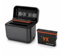 Goshyda para X4 Air 2 Baterías de 2050 MAh y Cargador Rápido de 2 Ranuras USB C, Juego de Baterías para Cámara de Acción con Estuche de Carga de Doble Ranura y Cajas de Almacenamiento