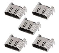 Goshyda Puerto HDMI para PS4, 5Pcs Aleación de Aluminio Puerto HDMI Interfaz Conector Enchufe para Sony PlayStation 4 Placa Base