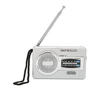 Goshyda Radio Am FM Portátil, Reproductor de Radio de Transistor de Mano Compacto con Chip DSP, Operado por 2 Pilas AA, Altavoz Integrado con Conector para Auriculares, Regalos para Padres, Abuelos