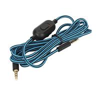 Goshyda Reemplazo de Cable de Auriculares para Juegos, Cable de Auricular Tejido de 2 M / 6.6 Pies con Control de Volumen E Interruptor de Silencio, para Logitech, G Pro, G Pro X, G433, G233(Azul)