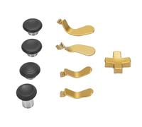 Goshyda Reemplazo de Joysticks de Metal para Controller Series 2 Core, 4 Joysticks Magnéticos, 4 Paletas y 1 Kit de Accesorios D Pad para Juegos Personalizados (Dorado)