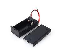 Goshyda Soporte de batería de 9v, Caja de Soporte de batería de 9V voltios, Caja de CC con Cable e Interruptor, Caja de batería de 9V PP3 para Aplicaciones electrónicas y pequeños proyectos de Hobby