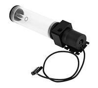 Goshyda Tanque de Refrigeración por Agua con Depósito Cilíndrico Acrílico con Bomba Integrada de 19W, Rosca G1/4 de 160mm, PMMA Transparente Resistente Al Calor para PC DIY (160 mm)