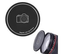 Goshyda Tapa de Lente de 77 Mm, Cubierta de Lente de Montaje Magnético y de Rosca de Aleación de Aluminio para Cámara sin Espejo, Tapa Protectora de Liberación Rápida para la Mayoría