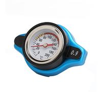 Goshyda Tapa de Radiador de Aleación de Aluminio con Indicador de Temperatura, Ajuste de Presión, Tapa de Refrigerante a Prueba de Fugas para Automóvil, Motocicleta, ATV, UTV, Ajuste Universal con