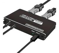 Goshyda Tarjeta de Captura HDMI 4K, Captura de Vídeo Ultra HD 4K 60Hz con Soporte HDR, Dispositivo de de Juegos USB 3.2 para PC de Juegos en Streaming