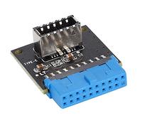 Goshyda Tarjeta de expansión de Placa Base, USB3.0 Frontal 19PIN a 3.1 Type-C Adaptador Frontal Tipo E 20 a 19PIN