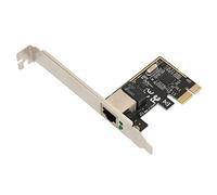 Goshyda Tarjeta de Red PCIE Gigabit 10/100/1000 Mbps RJ45 LAN Tarjeta PCIE Ethernet para Carcasas Pequeñas y Delgadas, Compatible con Etiquetas VLAN, Compatible con10