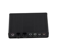 Goshyda Tarjeta de Sonido de Audio, Tarjeta de Sonido de 6 Canales Adaptador de Salida de Audio SPDIF óptico Digital Externo USB para PC