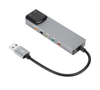 Goshyda Tarjeta de Sonido USB Virtual 7.1 con Salida Digital SPDIF, Tarjeta de Audio Externa de Alta Resolución para PC Portátil, Tarjeta de Sonido de Aluminio Plug and Play