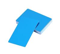 Goshyda Tarjetas de Visita de Metal Grabadas con Láser en Blanco de Aleación de Aluminio, 50 Tarjetas de Visita en Blanco Plateadas para Marcado Láser, de Presentación Sólidas para Redes (BLUE)