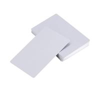 Goshyda Tarjetas de Visita de Metal Grabadas con Láser en Blanco de Aleación de Aluminio, 50 Tarjetas de Visita en Blanco Plateadas para Marcado Láser, de Presentación Sólidas para Redes (SILVER)