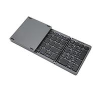 Goshyda Teclado Bluetooth Plegable, Teclado Inalámbrico Portátil de 81 Teclas con Teclado Numérico, Teclado Plegable de Bolsillo Recargable USB C para Tableta Portátil