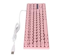 Goshyda Teclado de Computadora Diseño Ergonómico Teclado para Juegos Colorido Retroiluminado 87 Teclas para Dormitorio (Pink)