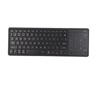 Goshyda Teclado Inalámbrico 2.4G con Panel Táctil, 78 Teclas 17 Teclas Táctiles Panel Táctil Numérico Receptor USB Teclado Portátil para PC, Tableta, Computadora Portátil, Teléfonos(Negro)