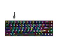 Goshyda Teclado Mecánico para Juegos con Cable, 68 Teclas, Interruptor Marrón Intercambiable en Caliente, Teclado Retroiluminado RGB, para Ordenador Portátil de Escritorio