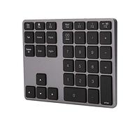Goshyda Teclado numérico inalámbrico, Bluetooth portátil Teclado numérico de 35 Teclas numéricas con Capacidad de batería de 300 mAh para computadora portátil, teléfono Inteligente y teléfono(Gris)