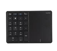 Goshyda Teclado Numérico Inalámbrico, BT y 2.4G Modos Duales 22 Teclas Teclado Numérico Delgado Recargable con Panel Táctil, para para Android, para OS X (Negro)