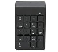 Goshyda Teclado Numérico, Teclado Numérico Ergonómico Mini Inalámbrico de 2,4 GHz Y 18 Teclas, Adecuado para Portátiles, Bancos, Escuelas, Empresas