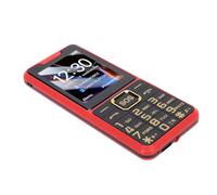 Goshyda Teléfono 4G Seniors, Teléfono Bluetooth Big Keys con Tecla SOS, Teléfono de la Función 4G, Doble SIM Standby, FM Radio, Camera, Linteria de Llave Lateral, 2500má, etc. (Rojo)