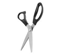 Goshyda Tijeras Dentadas Profesionales para Confección de Ropa, Tijeras de Borde Triangular de Acero Inoxidable, Cuchillas de Corte Decorativas de Tela de 7mm, 23cm (Chm)
