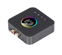 Goshyda Transmisor Receptor Bluetooth para TV, Adaptador de Audio 3 en 1 Transmisor FM con Pantalla Digital AUX de 3,5 Mm, para PC con Altavoz Estéreo Doméstico