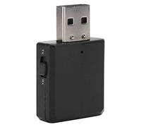 Goshyda Transmisor Receptor de Audio Bluetooth, transmisor Receptor de Audio Bluetooth5.0 Tarjeta de Sonido USB 3 EN 1 AUX Adaptador de Enchufe de 3,5 mm(Negro)