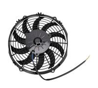 Goshyda Ventilador de Refrigeración de Radiador Eléctrico Delgado de 80 W y 253 Mm, Ventilador de Radiador de Motor de Alto Rendimiento con Kit de Montaje, Diseño de Hoja Curva Universal de 12 V para