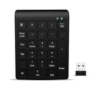 GOSIA Teclado Digital USB 2.4G sin 27 Teclas Multifunción Negro para Ordenador Portátil Tableta