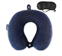 Gosider Almohada de viaje de espuma viscoelástica, cómoda almohada de viaje en forma de U, soporte para cuello y cabeza para aliviar la fatiga, almohada portátil para el cuello adecuada para aviones
