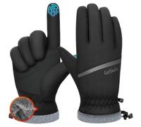 GoSkala Guantes Termicos Hombre Mujer, Guantes Moto Invierno, Guantes de Ciclismo a Prueba de Agua, Antideslizante Pantalla Táctil Guantes con Caliente Forro para Correr, Conducir, Senderismo