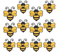 Gosknor 12uds Pegatinas 3D Abejas, 2 Tamaños Decoración Pared Fiestas Abejas Adornos para Ventanas Pegatinas 3D Abejorro Como Recuerdos Fiesta y Decoraciones para Manualidades Fiestas Casa Oficina