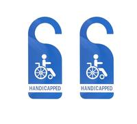 Gosknor 2 Pzs Señales de Estacionamiento para Discapacitados, 21,5x9cm Etiqueta Colgar el Permiso Estacionamiento Discapacitados Patrón Obvio Silla de Ruedas para Exteriores e Interiores