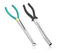 Gosknor 2 Uds Herramienta Extractor Bujías, Tipo Manguito y Redondo Alicates para Bujías Alicates Punta Larga Sacar Bujías Herramienta de Extracción de Bujías para Automóviles