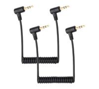 Gosknor 2pcs Cable Micrófono 3,5 mm, Cable Micrófono para Cámaras Cable Micrófono Compatible con DJI Mic 2 y Rode Microphone Wireless Pro Cable Conexión TRS 3,5 mm Doble Espiral Micrófono de Audio